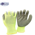 NMSAFETY 13 gauge light weight polyester liner coated foam latex on palm work Gloves EN388 2016 2121X